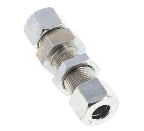 12S Zink plated Steel Straight Cutting Fitting Bulkhead 630 bar ISO 8434-1