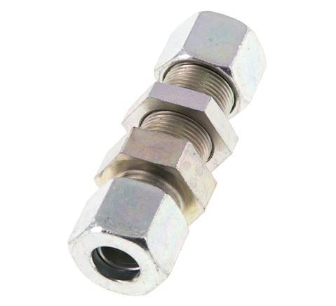 14S Zink plated Steel Straight Cutting Fitting Bulkhead 630 bar ISO 8434-1