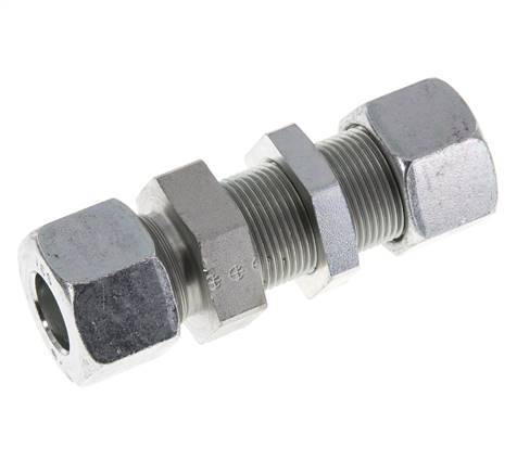 16S Zink plated Steel Straight Cutting Fitting Bulkhead 400 bar ISO 8434-1