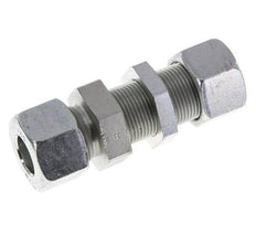 16S Zink plated Steel Straight Cutting Fitting Bulkhead 400 bar ISO 8434-1