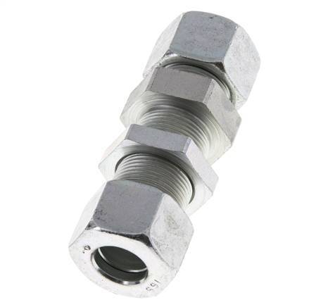 16S Zink plated Steel Straight Cutting Fitting Bulkhead 400 bar ISO 8434-1