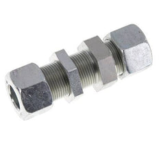 16S Zink plated Steel Straight Cutting Fitting Bulkhead 400 bar ISO 8434-1