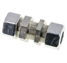 25S Zink plated Steel Straight Cutting Fitting Bulkhead 400 bar ISO 8434-1