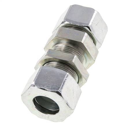 25S Zink plated Steel Straight Cutting Fitting Bulkhead 400 bar ISO 8434-1