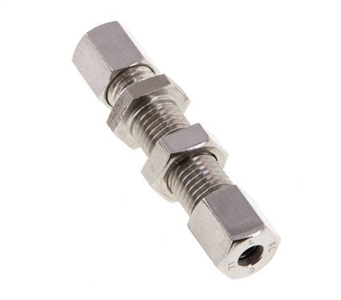 6L Stainless Steel Straight Cutting Fitting Bulkhead 315 bar ISO 8434-1