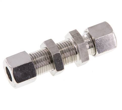 10L Stainless Steel Straight Cutting Fitting Bulkhead 315 bar ISO 8434-1