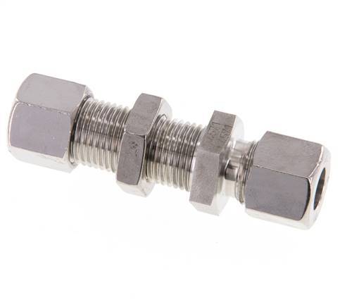 10L Stainless Steel Straight Cutting Fitting Bulkhead 315 bar ISO 8434-1