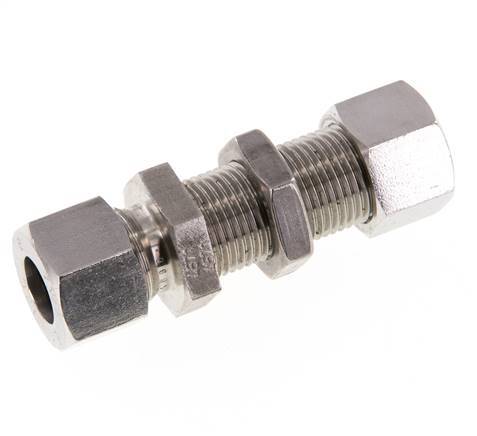 12L Stainless Steel Straight Cutting Fitting Bulkhead 315 bar ISO 8434-1