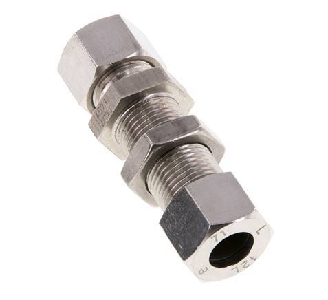 12L Stainless Steel Straight Cutting Fitting Bulkhead 315 bar ISO 8434-1