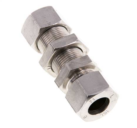 15L Stainless Steel Straight Cutting Fitting Bulkhead 315 bar ISO 8434-1