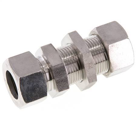 22L Stainless Steel Straight Cutting Fitting Bulkhead 160 bar ISO 8434-1