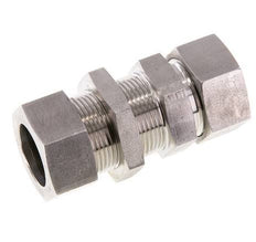 28L Stainless Steel Straight Cutting Fitting Bulkhead 160 bar ISO 8434-1