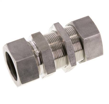 35L Stainless Steel Straight Cutting Fitting Bulkhead 160 bar ISO 8434-1