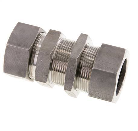 35L Stainless Steel Straight Cutting Fitting Bulkhead 160 bar ISO 8434-1