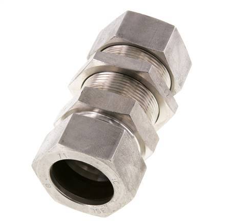 35L Stainless Steel Straight Cutting Fitting Bulkhead 160 bar ISO 8434-1