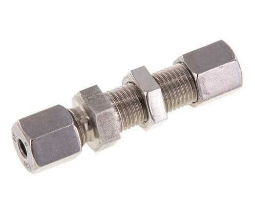 6S Stainless Steel Straight Cutting Fitting Bulkhead 630 bar ISO 8434-1