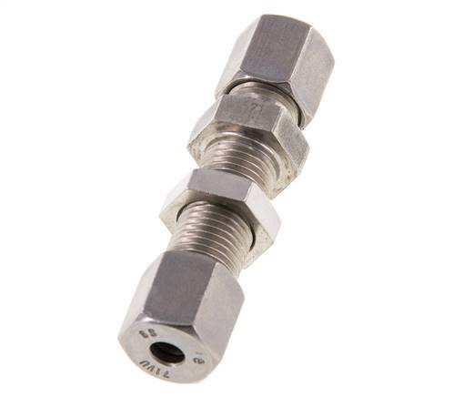 6S Stainless Steel Straight Cutting Fitting Bulkhead 630 bar ISO 8434-1