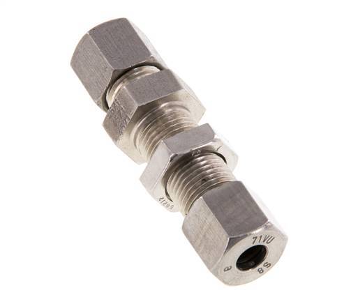 8S Stainless Steel Straight Cutting Fitting Bulkhead 630 bar ISO 8434-1