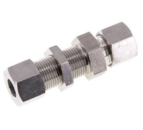 12S Stainless Steel Straight Cutting Fitting Bulkhead 630 bar ISO 8434-1