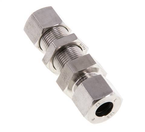 12S Stainless Steel Straight Cutting Fitting Bulkhead 630 bar ISO 8434-1