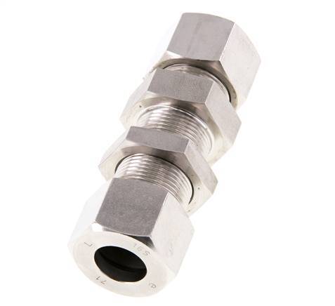16S Stainless Steel Straight Cutting Fitting Bulkhead 400 bar ISO 8434-1