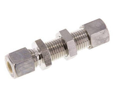 8L Stainless Steel Straight Compression Fitting Bulkhead 315 bar ISO 8434-1