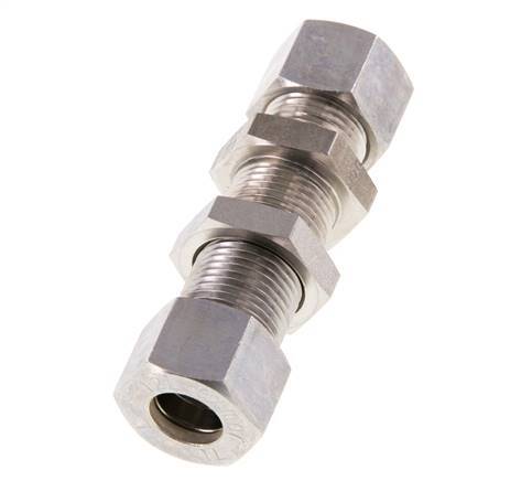 12L Stainless Steel Straight Compression Fitting Bulkhead 315 bar ISO 8434-1