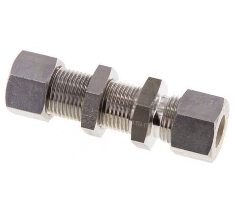 12L Stainless Steel Straight Compression Fitting Bulkhead 315 bar ISO 8434-1