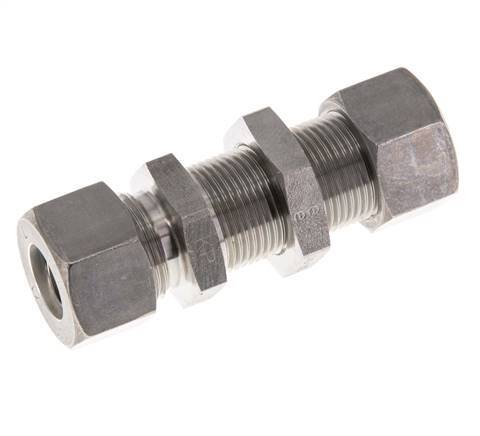 15L Stainless Steel Straight Compression Fitting Bulkhead 315 bar ISO 8434-1