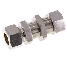 18L Stainless Steel Straight Compression Fitting Bulkhead 315 bar ISO 8434-1