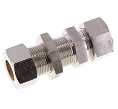 18L Stainless Steel Straight Compression Fitting Bulkhead 315 bar ISO 8434-1