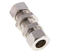 18L Stainless Steel Straight Compression Fitting Bulkhead 315 bar ISO 8434-1