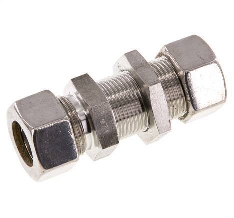 22L Stainless Steel Straight Compression Fitting Bulkhead 160 bar ISO 8434-1