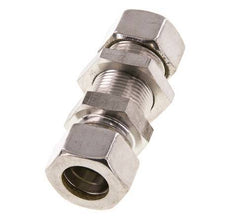 22L Stainless Steel Straight Compression Fitting Bulkhead 160 bar ISO 8434-1