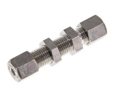 6S Stainless Steel Straight Compression Fitting Bulkhead 500 bar ISO 8434-1