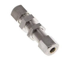 8S Stainless Steel Straight Compression Fitting Bulkhead 500 bar ISO 8434-1