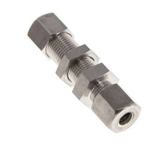 8S Stainless Steel Straight Compression Fitting Bulkhead 500 bar ISO 8434-1