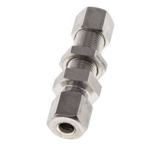 8S Stainless Steel Straight Compression Fitting Bulkhead 500 bar ISO 8434-1