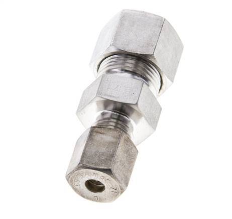 6S & 12S Stainless Steel Straight Compression Fitting 400 bar ISO 8434-1