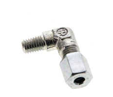 4LL & M6 (con) Zink plated Steel Elbow Cutting Fitting with Male Threads 100 bar ISO 8434-1
