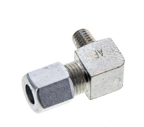 6LL & M6 (con) Zink plated Steel Elbow Cutting Fitting with Male Threads 100 bar ISO 8434-1