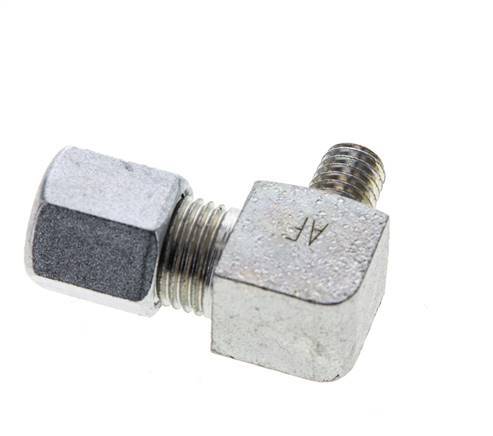 6LL & M6 (con) Zink plated Steel Elbow Cutting Fitting with Male Threads 100 bar ISO 8434-1