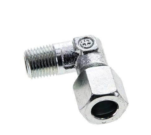 8LL & M10x1 (con) Zink plated Steel Elbow Cutting Fitting with Male Threads 315 bar ISO 8434-1