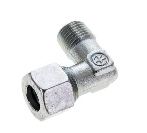 12L & M16x1.5 (con) Zink plated Steel Elbow Cutting Fitting with Male Threads 315 bar ISO 8434-1