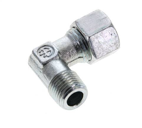 12L & M16x1.5 (con) Zink plated Steel Elbow Cutting Fitting with Male Threads 315 bar ISO 8434-1