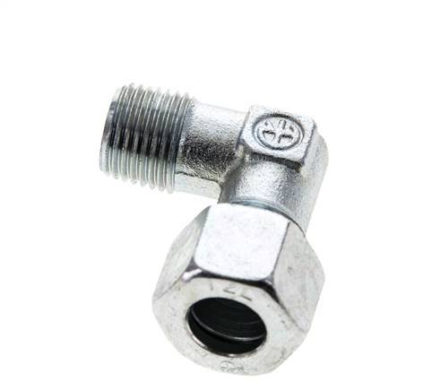 12L & M16x1.5 (con) Zink plated Steel Elbow Cutting Fitting with Male Threads 315 bar ISO 8434-1