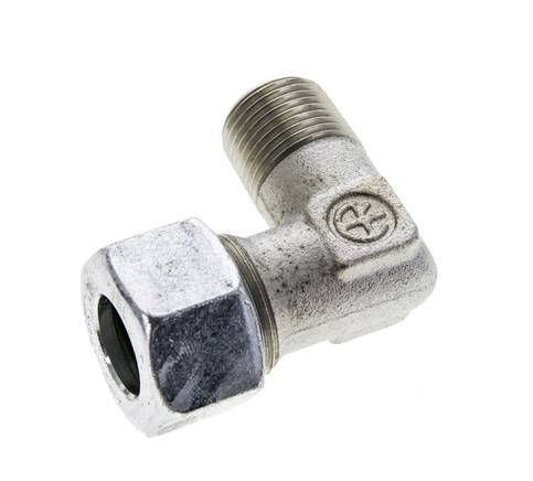 15L & M18x1.5 (con) Zink plated Steel Elbow Cutting Fitting with Male Threads 315 bar ISO 8434-1