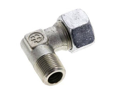 15L & M18x1.5 (con) Zink plated Steel Elbow Cutting Fitting with Male Threads 315 bar ISO 8434-1