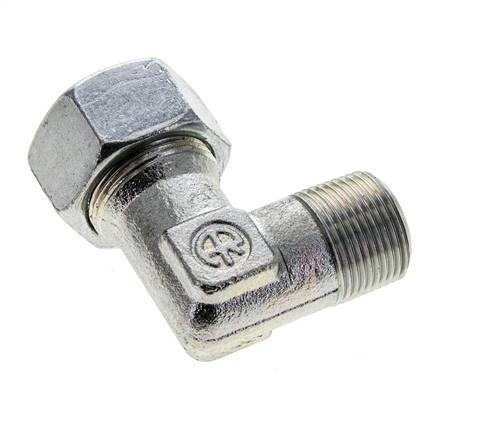 18L & M22x1.5 (con) Zink plated Steel Elbow Cutting Fitting with Male Threads 315 bar ISO 8434-1