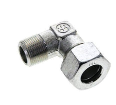 18L & M22x1.5 (con) Zink plated Steel Elbow Cutting Fitting with Male Threads 315 bar ISO 8434-1